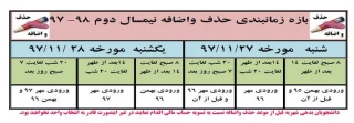 اطلاعیه مهم: زمان حذف واضافه